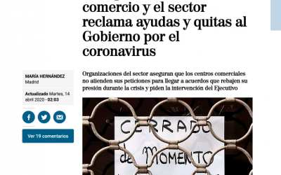 El alquiler asfixia al comercio y el sector reclama ayudas y quitas al Gobierno por el coronavirus